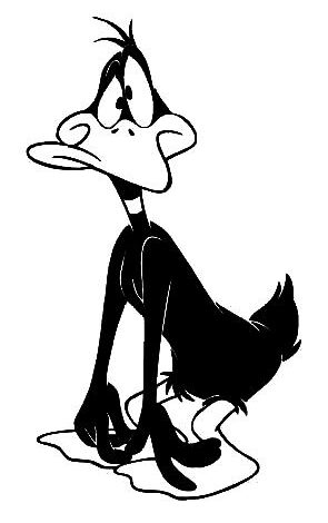 Daffy Duck Confused Duck Coloring Page