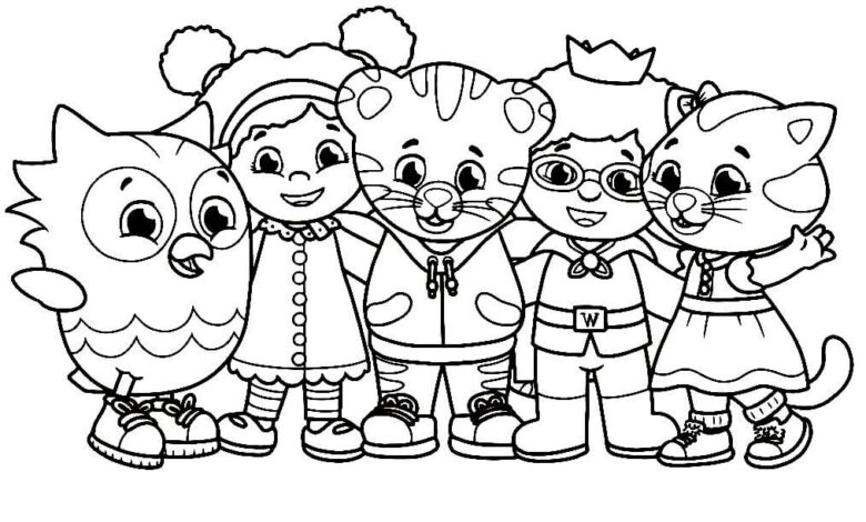 Daniel Tiger Coloring Page