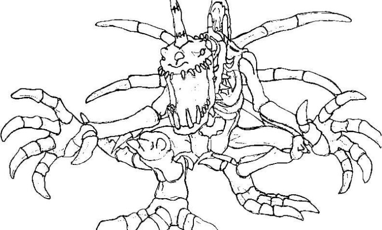 Digimon Skull Greymon Coloring Page