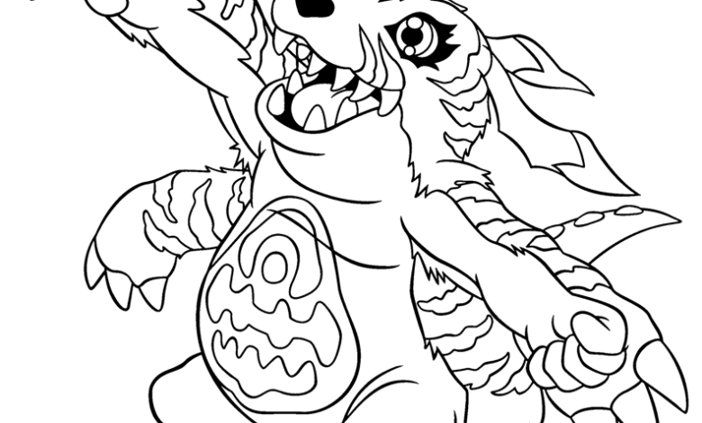 Gabumon Coloring Page