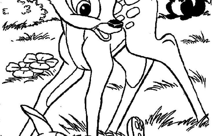Disney Bambi Coloring Page