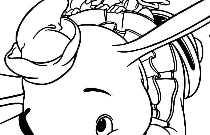 Disney Dumbo Coloring Page