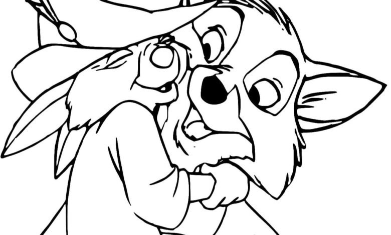 Disney Robin Hood Coloring Page