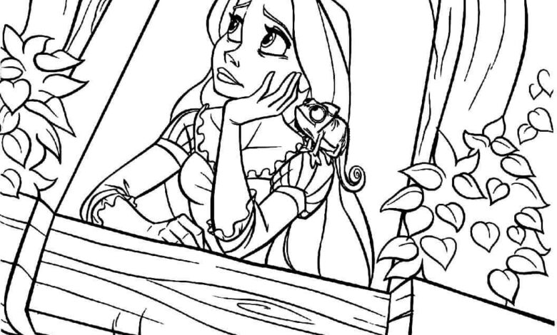 Disney Tangled Coloring Page