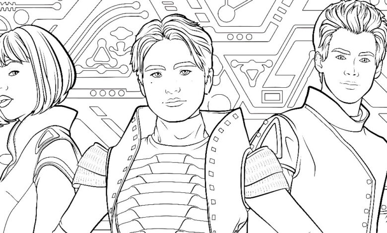 Disney Zombies Coloring Page