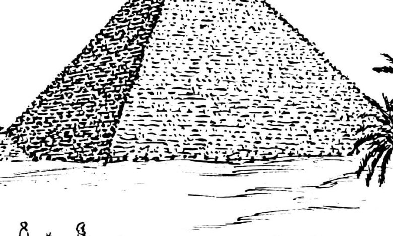 Egyptian Pyramids Coloring Page