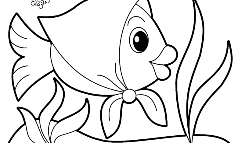 Fish Underwater Coloring Pages for Kids