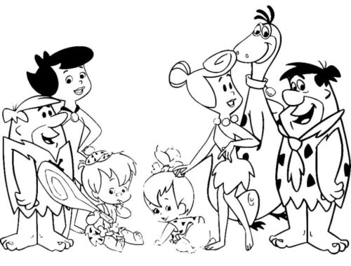 Flintstones Family Coloring Page