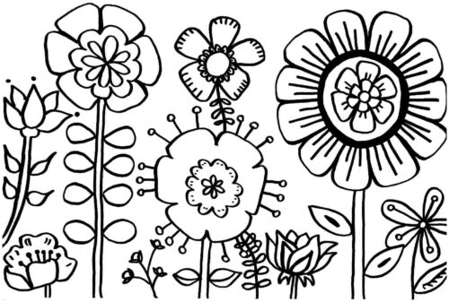 Flower Types Coloring Page 2 Çiçek Türleri Boyama Sayfası