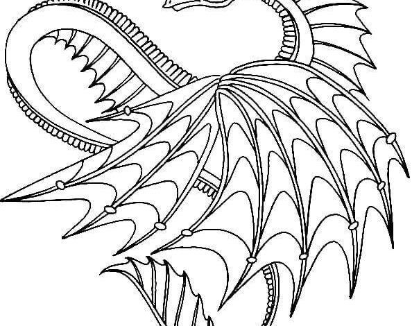 Flying Dragon Coloring Page