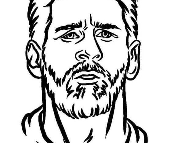 Football Player Messi Coloring Page