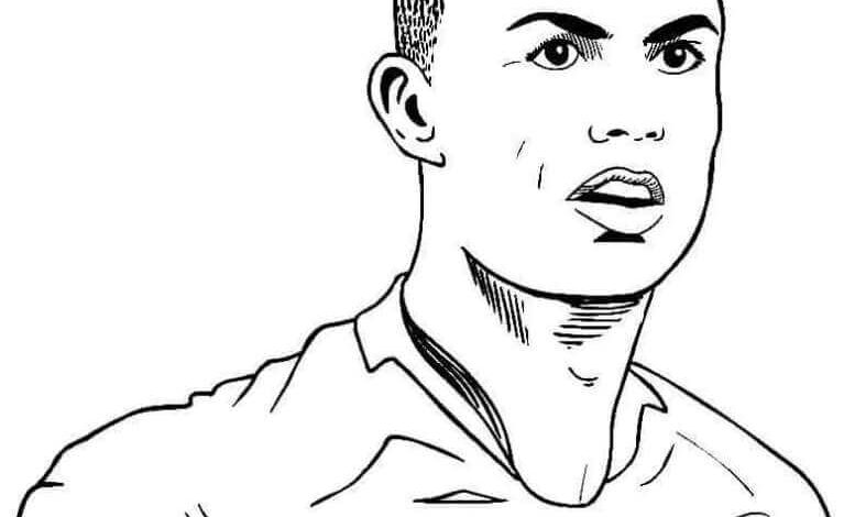 Football Player Ronaldo Coloring Page