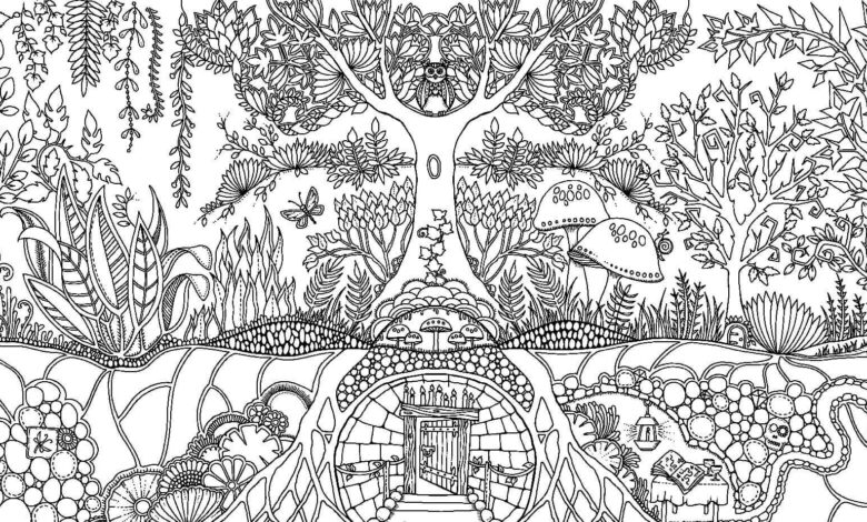 Forest Inspirational Coloring Page