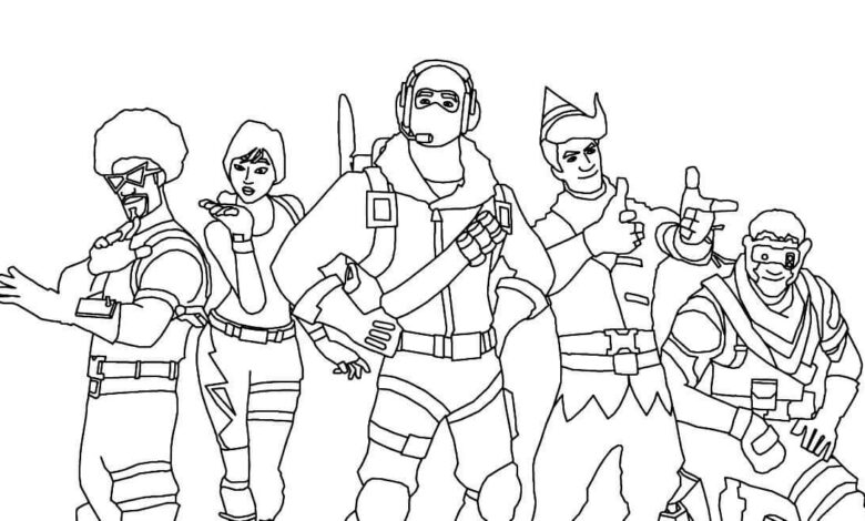 Fortnite Coloring Page