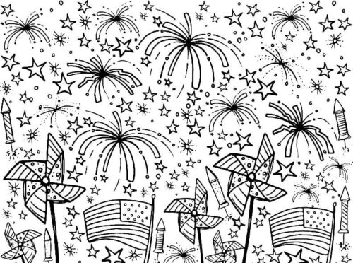 Fourth of July Coloring Page 2 Fourth of July Coloring Page