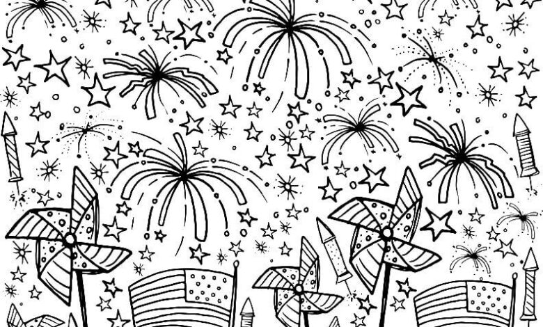Fourth of July Coloring Page