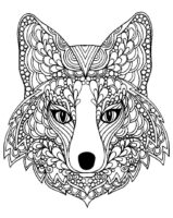 Fox Mandala Coloring Page for Girls