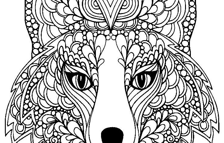 Fox Mandala Coloring Page for Girls