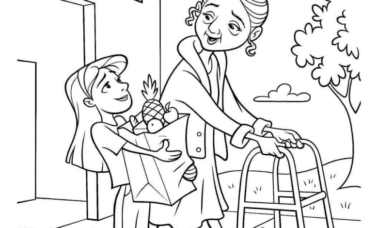 Free Kindness Girl Coloring Page