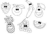 Fruits Color Sheets Coloring Pages For Kids