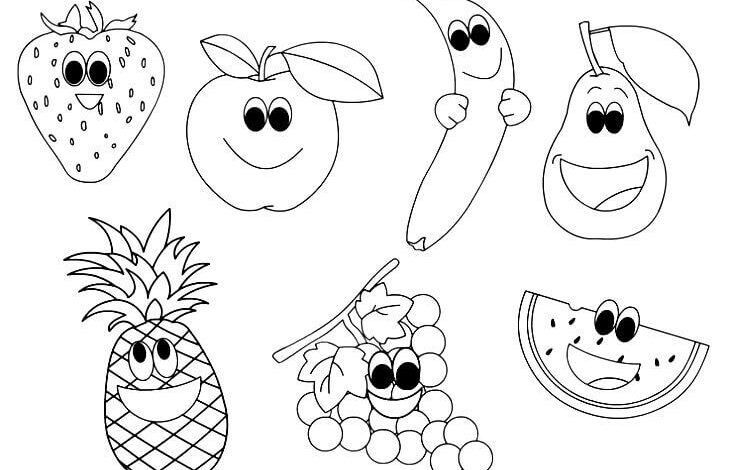 Fruits Color Sheets Coloring Pages For Kids