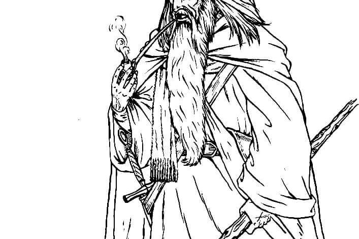 Gandalf Lord Of The Rings Coloring Page
