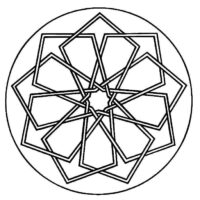 Geometric Shapes Mandala Coloring Page