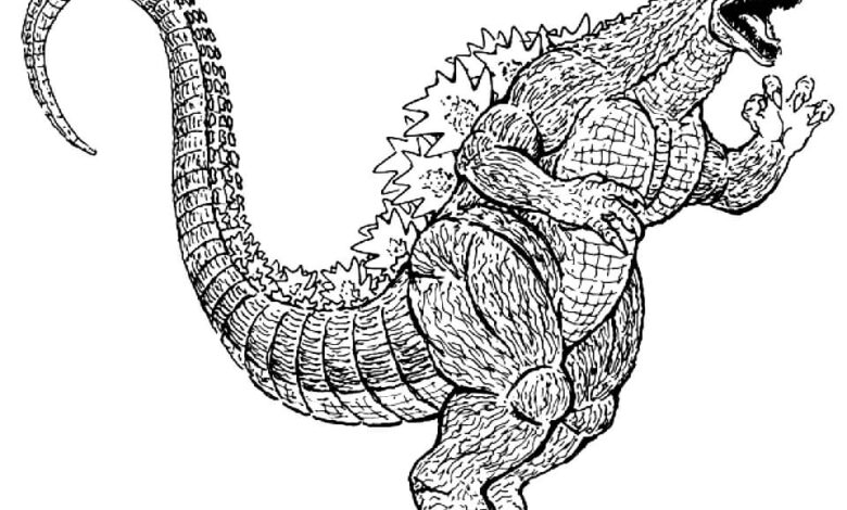Godzilla Coloring Page