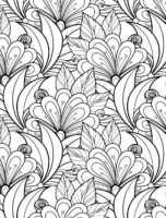 Gorgeous Floral Patterns Coloring Page