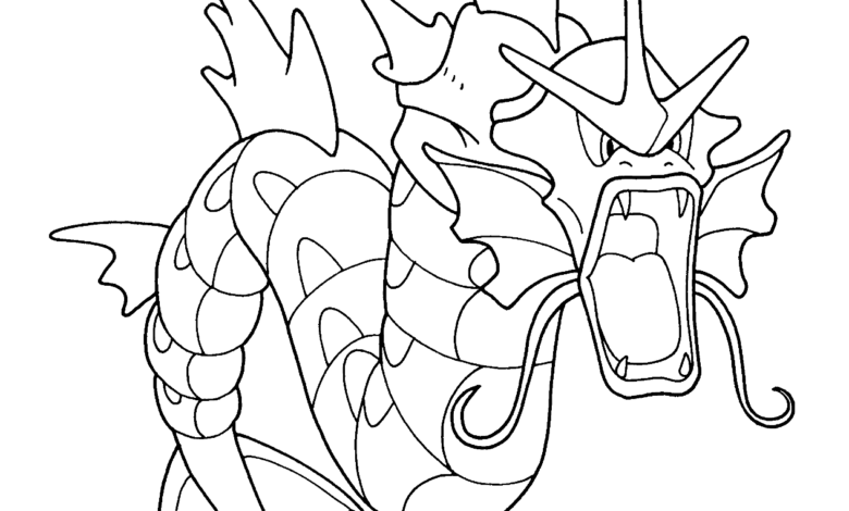 Gyarados Coloring Page