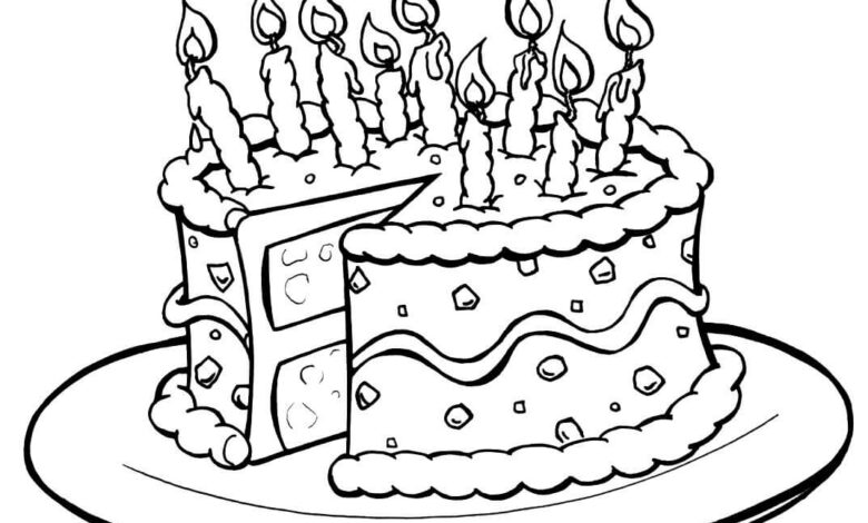Happy Birthday Coloring Page