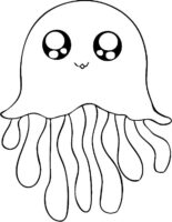 Happy Jellyfish Coloring Pages