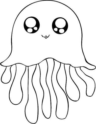 Happy Jellyfish Coloring Pages