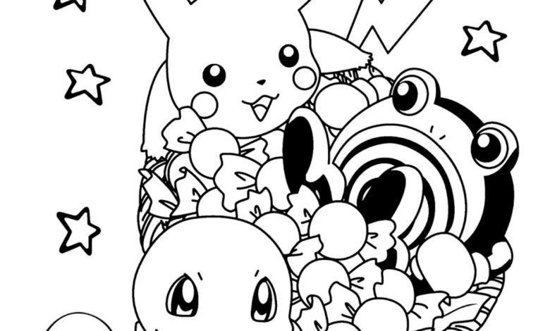 Happy Pokemon Coloring Pages