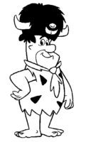 Head Fred Flintstone Coloring Page
