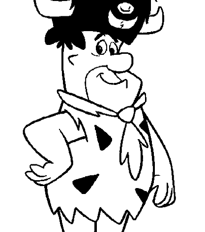 Head Fred Flintstone Coloring Page