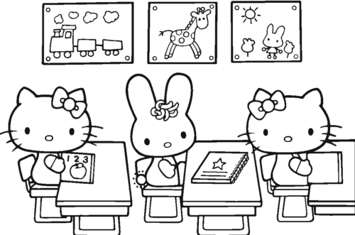 Hello Kitty Coloring Page 1 Hello Kitty Coloring Page