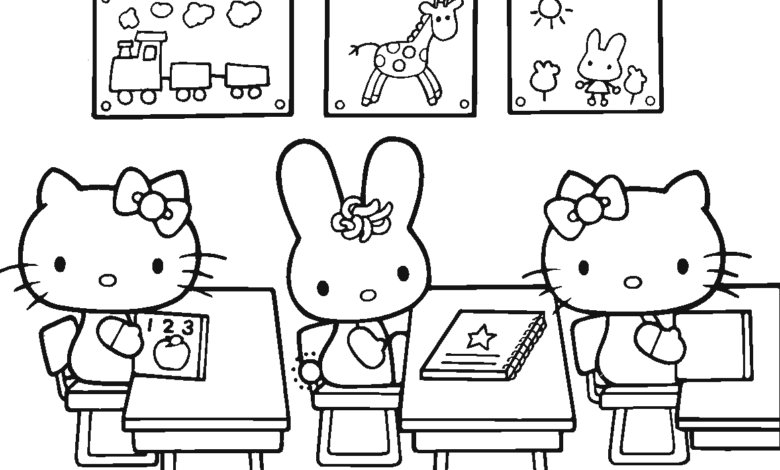 Hello Kitty Coloring Page