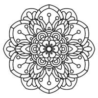 High Contrast Mandala Coloring Page
