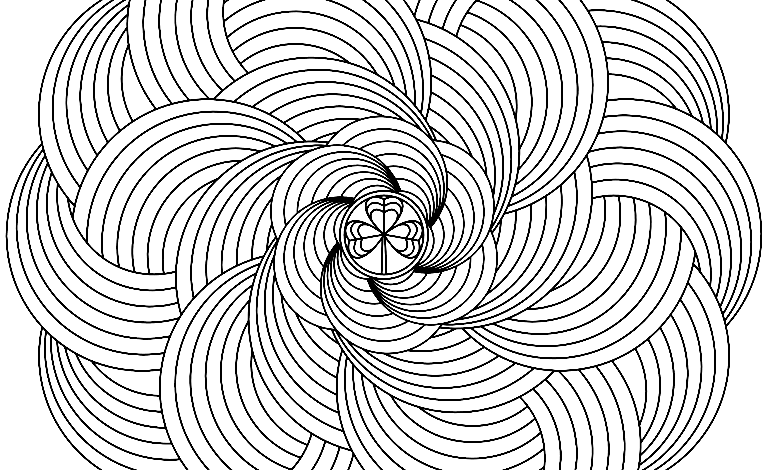 Illustration Rainbow Mandala Coloring Page