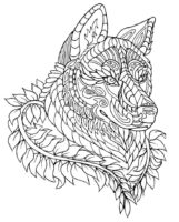 Interesting Wolf Coloring Pages