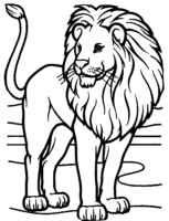 King of Jungle Lion GS Coloring Page