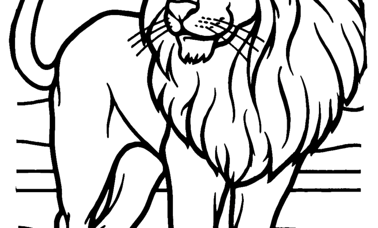 King of Jungle Lion GS Coloring Page