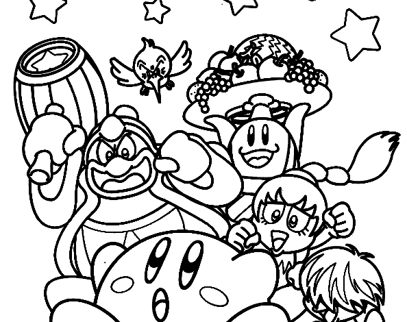 Kirby Coloring Page