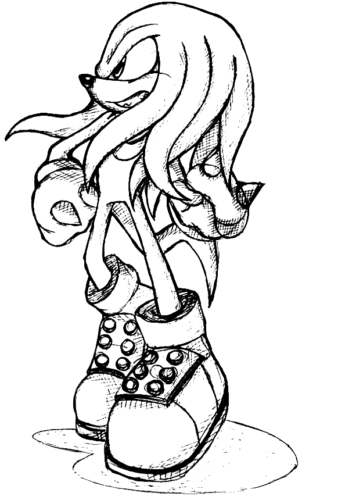 Knuckles Coloring Page