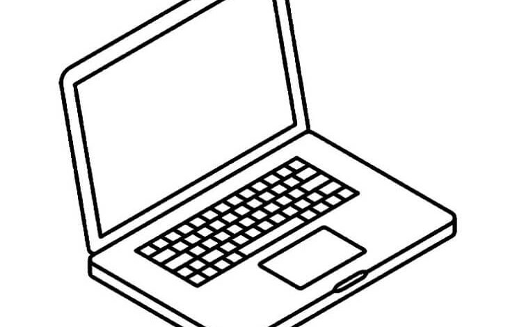 Laptop Coloring Pages