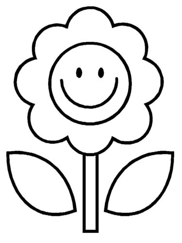 Laughing Flower Coloring Page