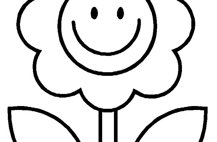 Laughing Flower Coloring Page