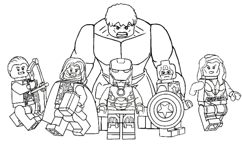 Lego Toys Avengers Coloring Page