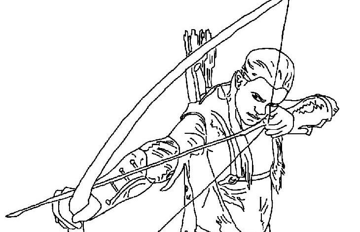 Legolas Lord Of The Rings Coloring Page